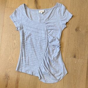 Anthropologie Deletta Light Blue Women’s Scoop Neck Short Sleeve Top size S